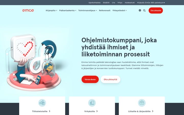 Screenshot of emce.fi
