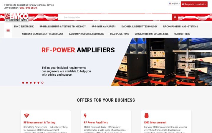 Snímek obrazovky emco-elektronik.de