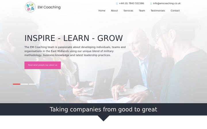Screenshot von emcoaching.co.uk