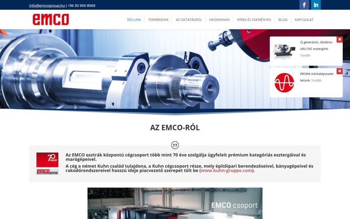 Snímek obrazovky emcogroup.hu