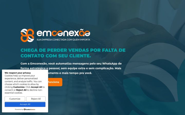 Screenshot of emconexao.com.br