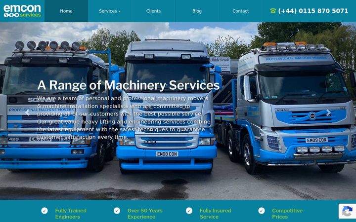 Screenshot of emconservices.co.uk