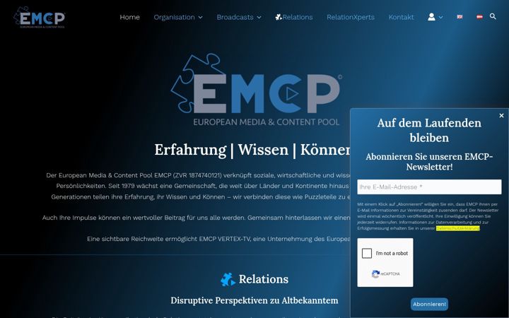 Snimka zaslona za emcp.org