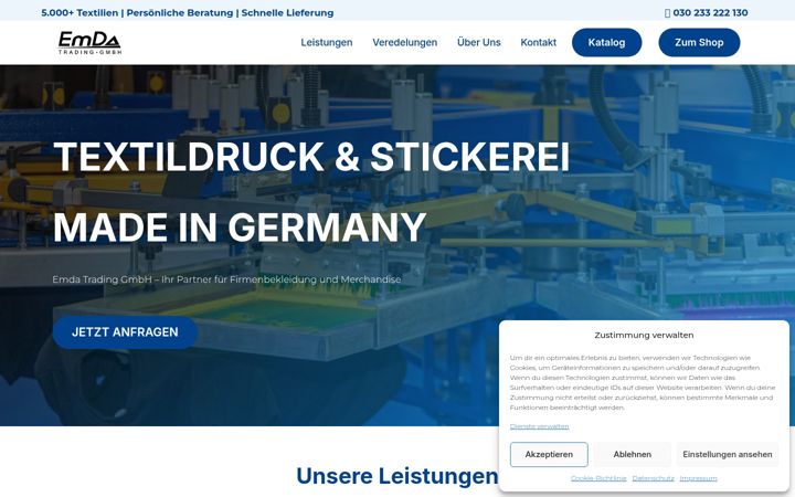 Screenshot of emda-trading.de