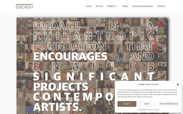Screenshot of emdash.net
