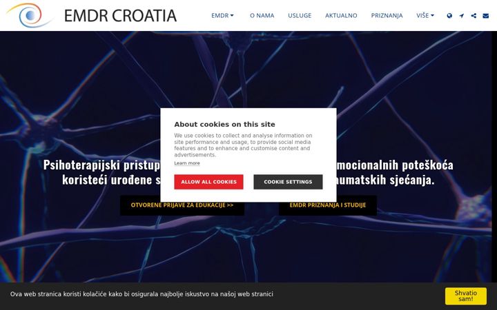 Snimka zaslona za emdr-croatia.org
