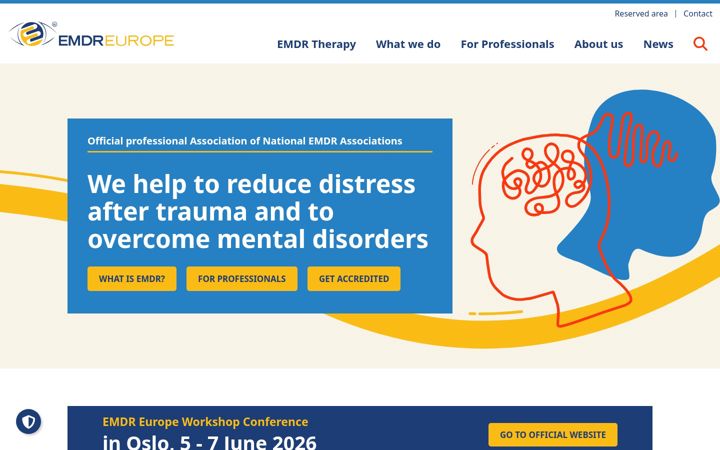 Snimka zaslona za emdr-europe.org
