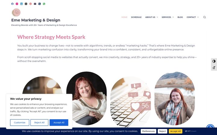 Screenshot of eme-marketing.com
