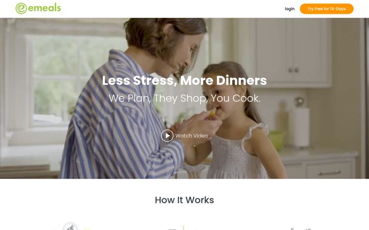 Screenshot of emeals.com