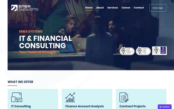 Screenshot of emeasystems.com