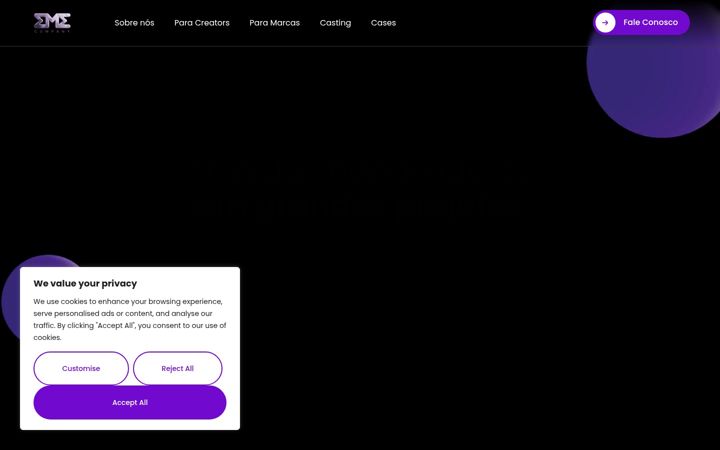 Screenshot of emecompany.com.br