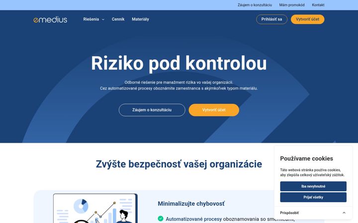 Screenshot of emedius.sk