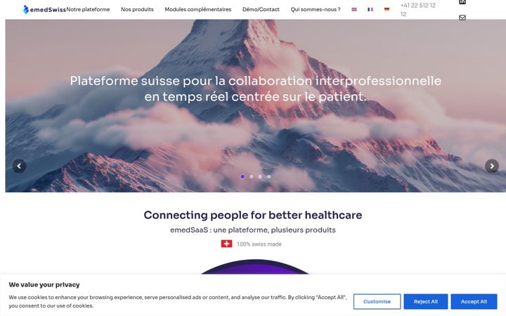 Skärmbild av emedswiss.ch