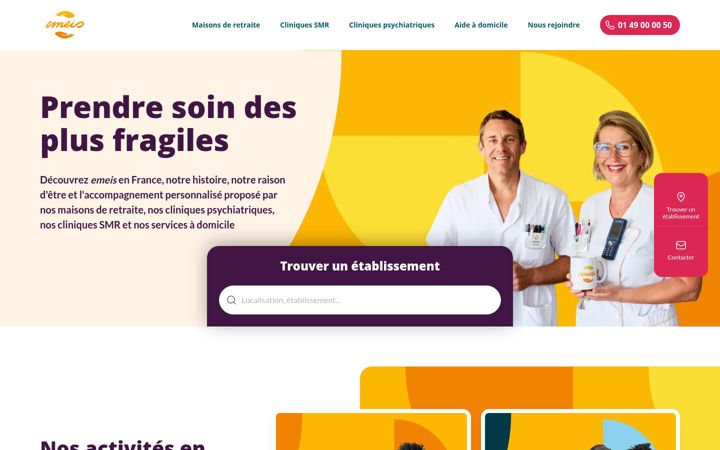 Screenshot of emeis-cliniques.fr