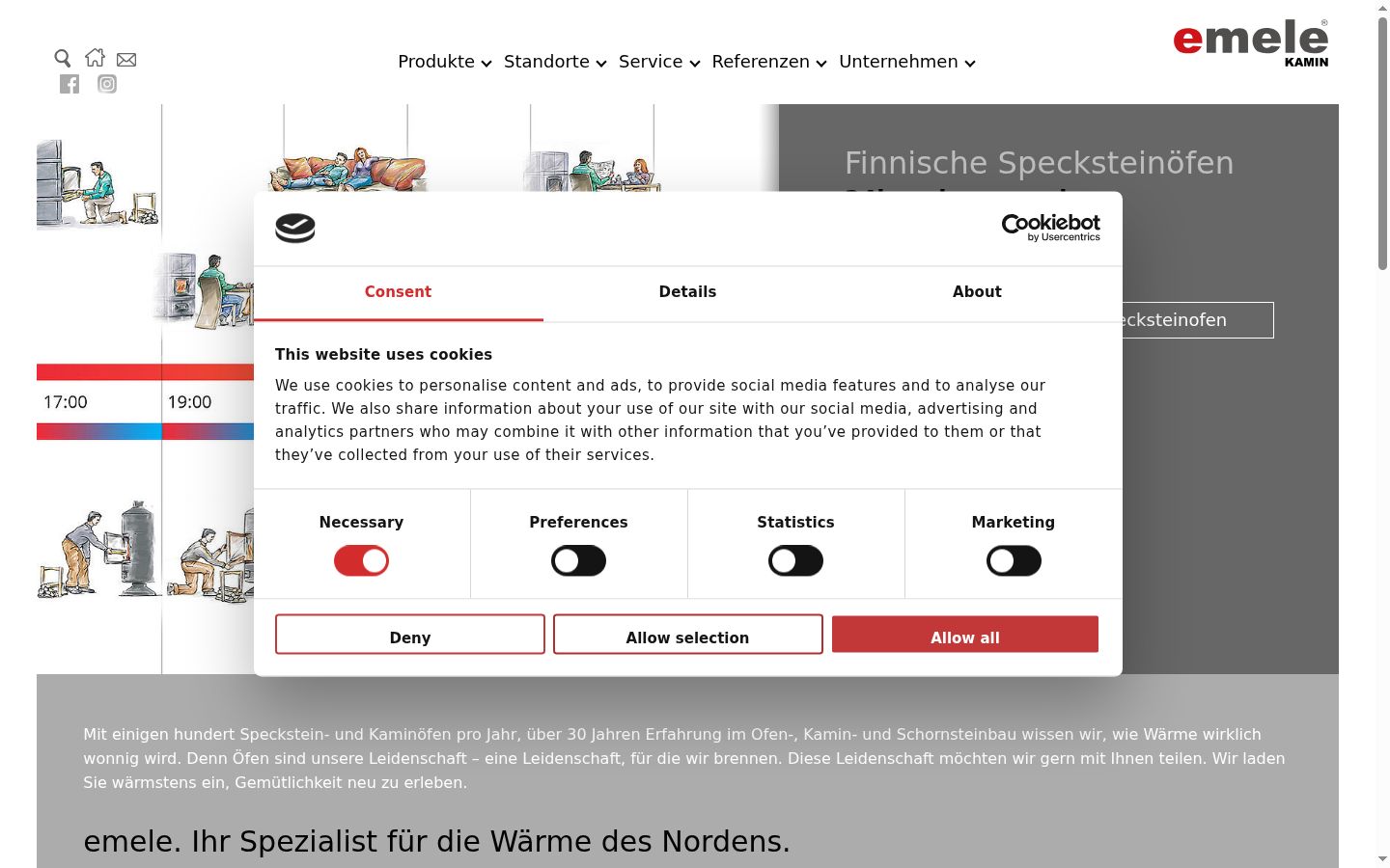 Screenshot tal-banner tal-kunsens muri qabel kwalunkwe interazzjoni
