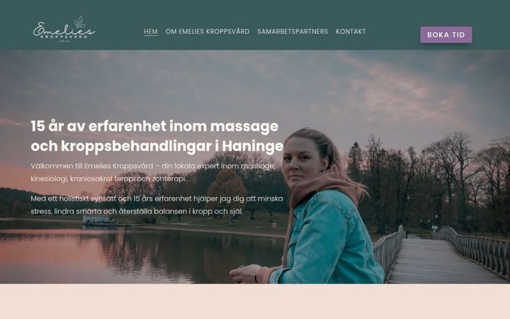 Ekrano kopija emelieskroppsvard.se