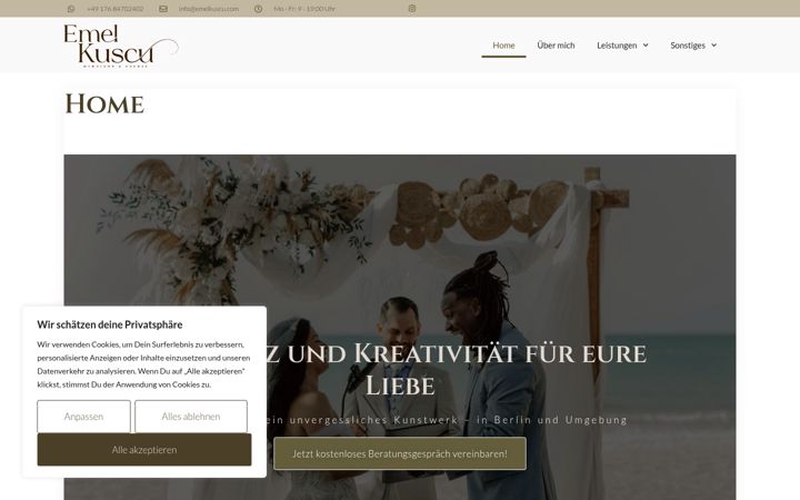 Screenshot of emelkuscu.com