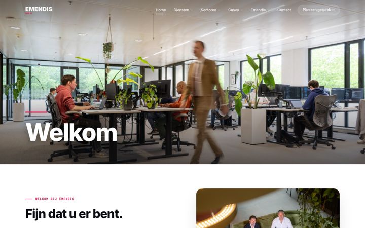 Skærmbillede af emendis.nl