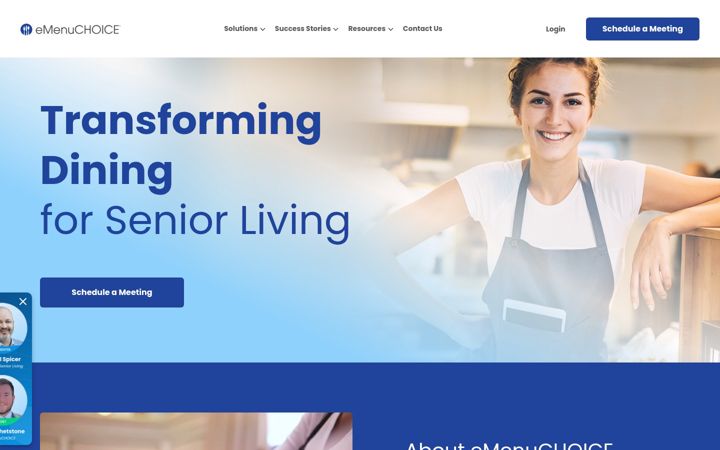 Screenshot of emenuchoice.com