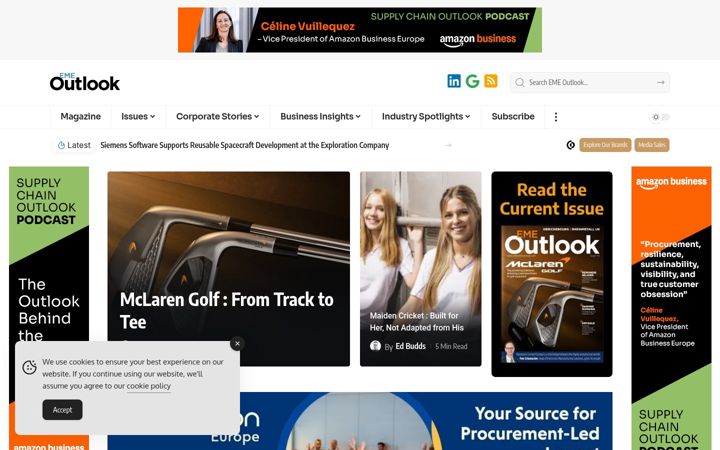 Screenshot of emeoutlookmag.com