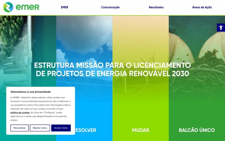 Screenshot of emer.gov.pt