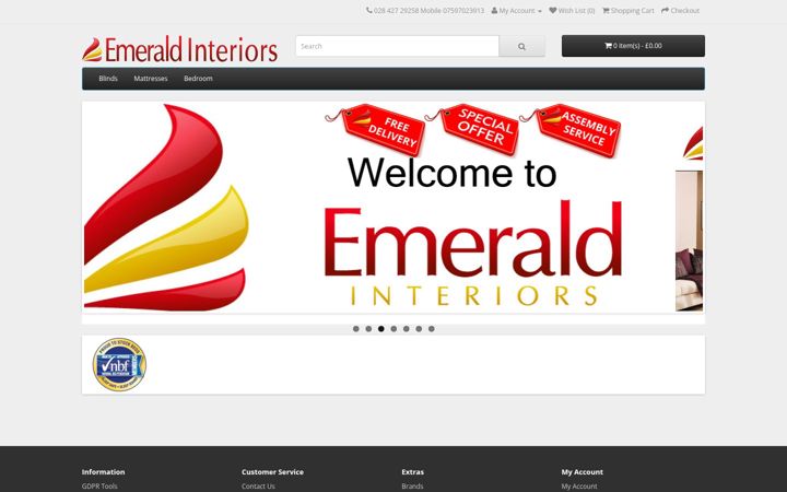 Screenshot van emeraldinteriors.net