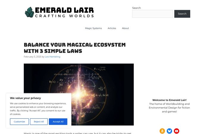 Screenshot of emeraldlair.co.uk