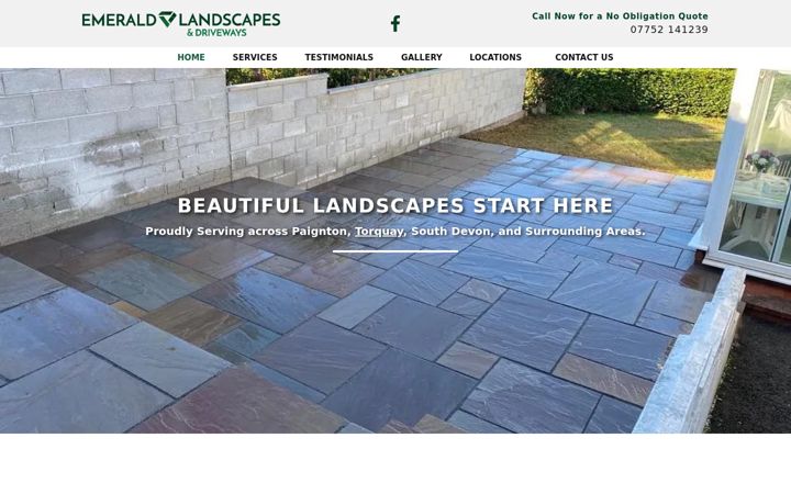 Screenshot of emeraldlandscapes.co.uk