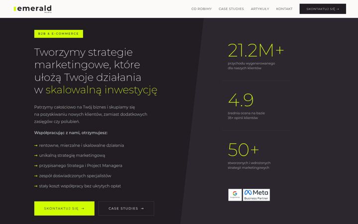 Screenshot of emeraldmedia.pl
