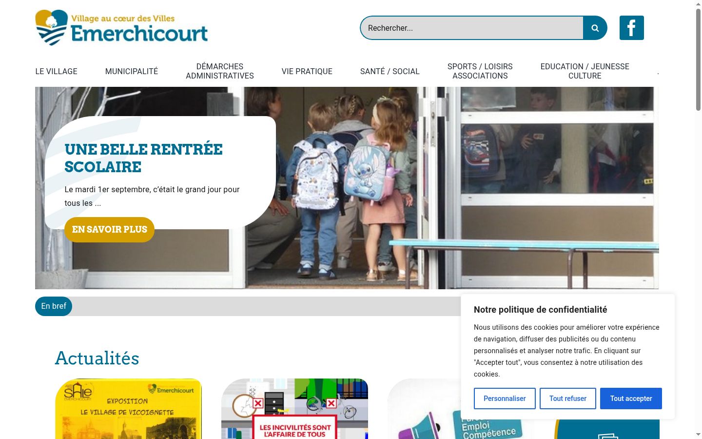 Screenshot des Einwilligungsbanners vor jeglicher Interaktion