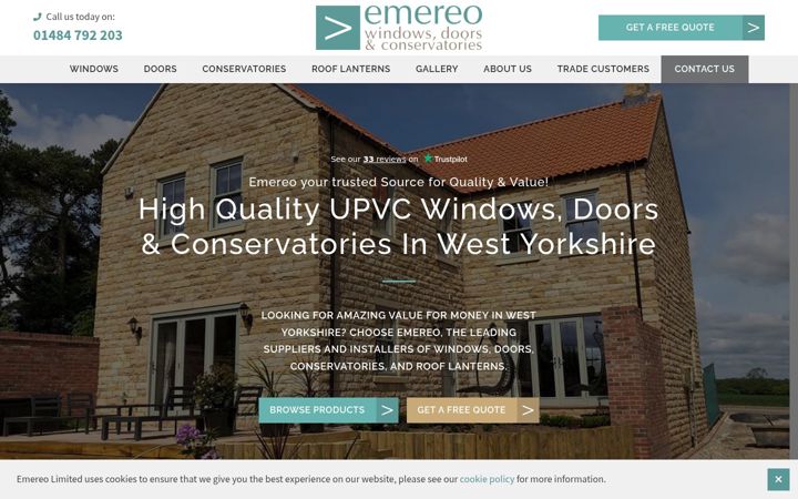 Screenshot von emereo.co.uk