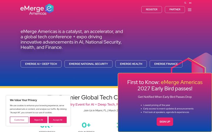 Screenshot of emergeamericas.com
