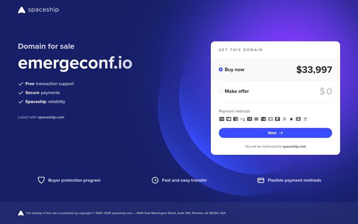 Zrzut ekranu emergeconf.io