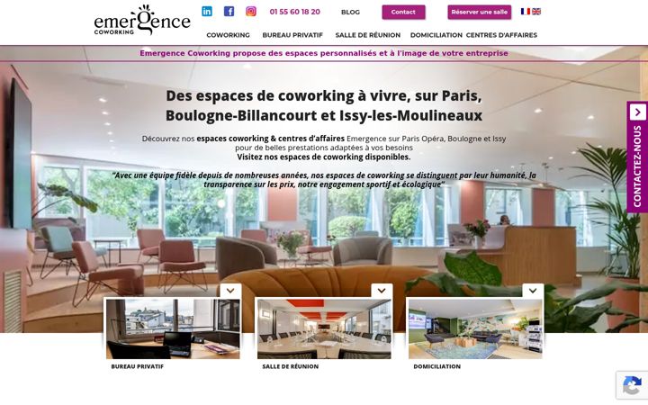 Screenshot of emergence-buro.com