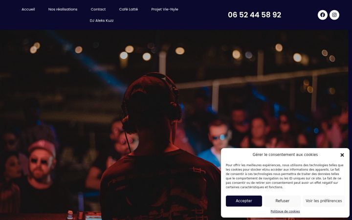 Screenshot of emergence-events.fr