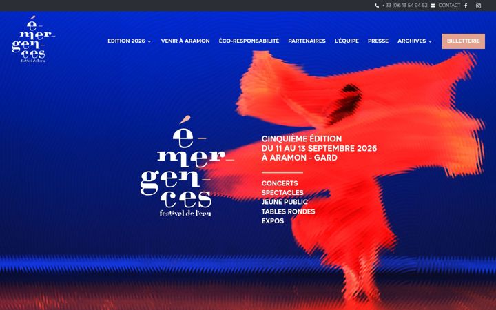 Screenshot ta' emergencesfestival.fr