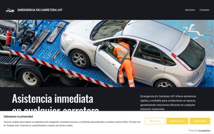 Screenshot of emergenciaencarretera247.com