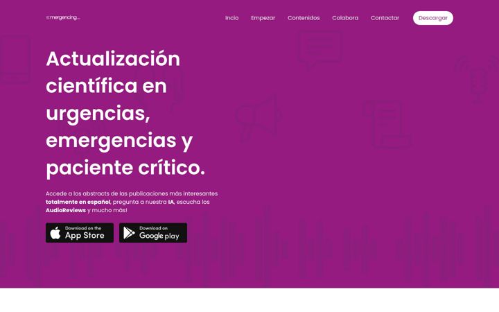 Screenshot of emergencing.app