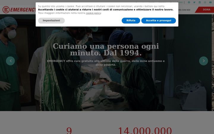 Screenshot of emergency.it