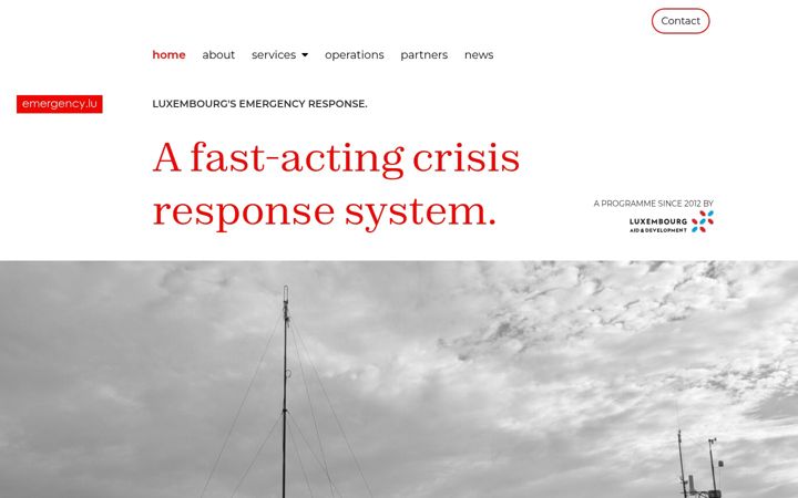 Screenshot of emergency.lu