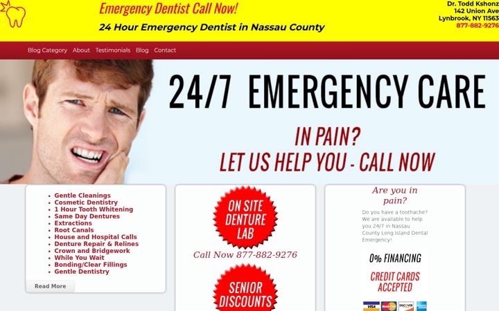 Screenshot of emergencydentistnassaucounty.com
