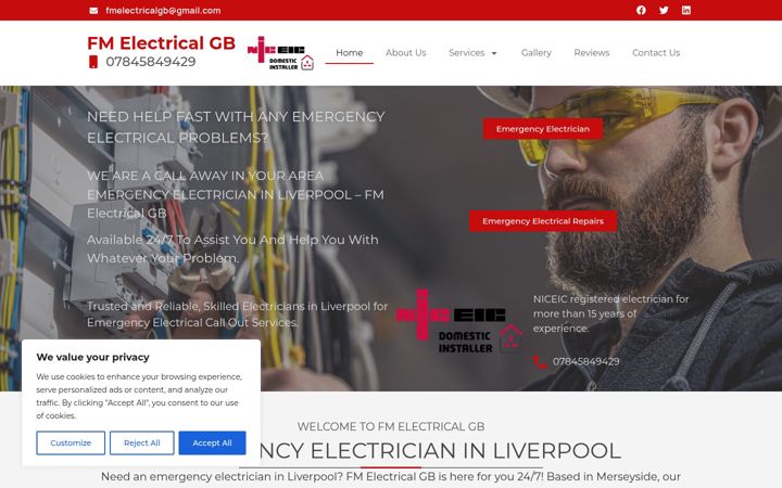 Screenshot von emergencyelectricianmerseyside.co.uk