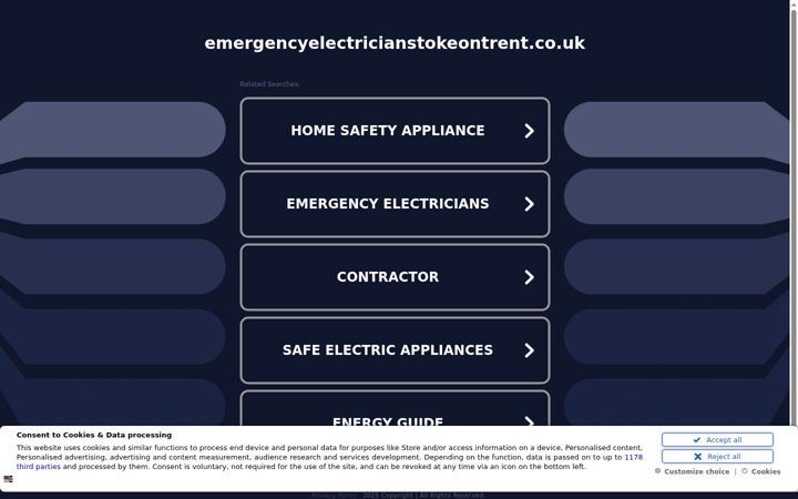 Screenshot von emergencyelectricianstokeontrent.co.uk