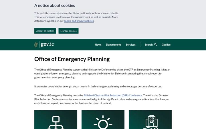 Screenshot of emergencyplanning.ie