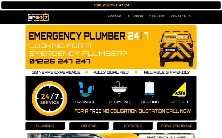 Screenshot of emergencyplumber247.co.uk