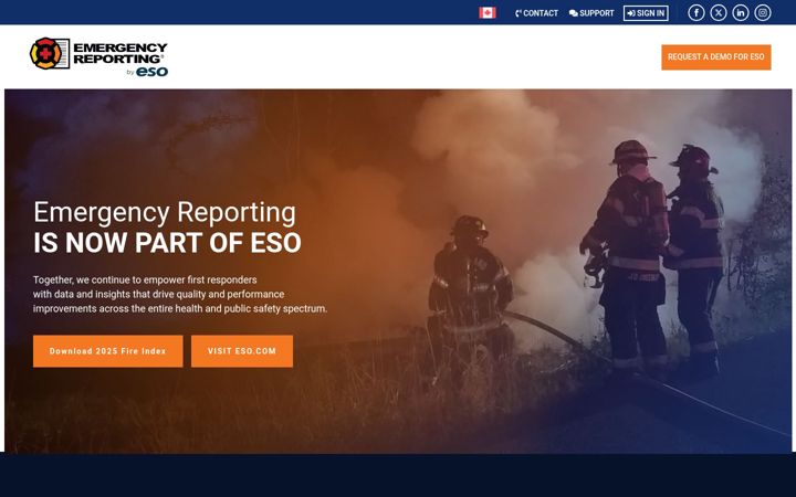 Screenshot of emergencyreporting.com