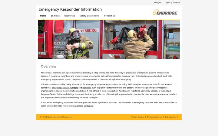Screenshot of emergencyresponderinfo.com