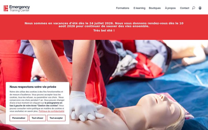 Skärmbild av emergencytraining.ch