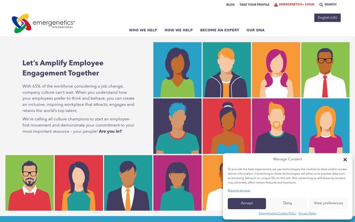 Screenshot of emergenetics.com