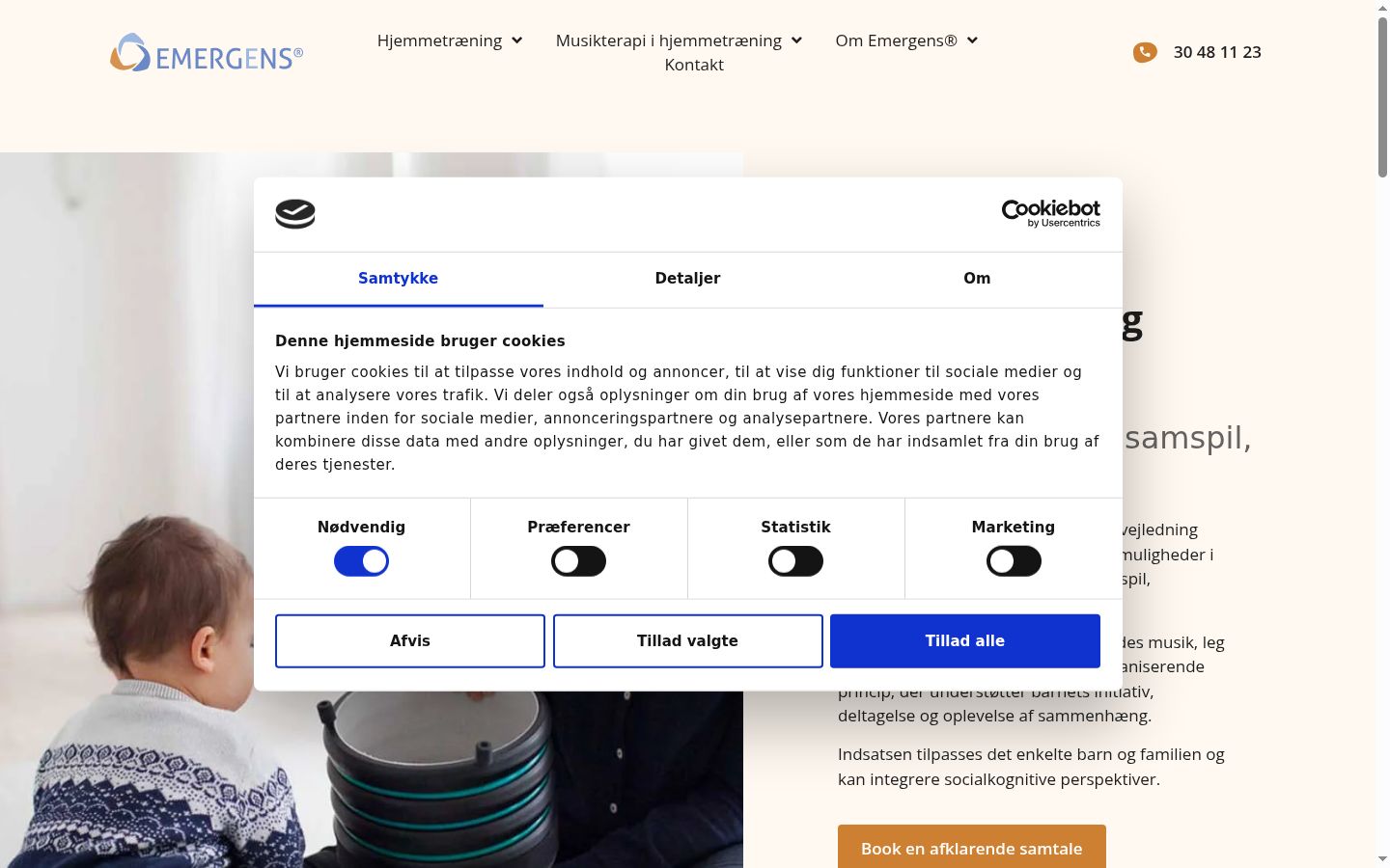 Snímek obrazovky baneru souhlasu zobrazeného před jakoukoli interakcí